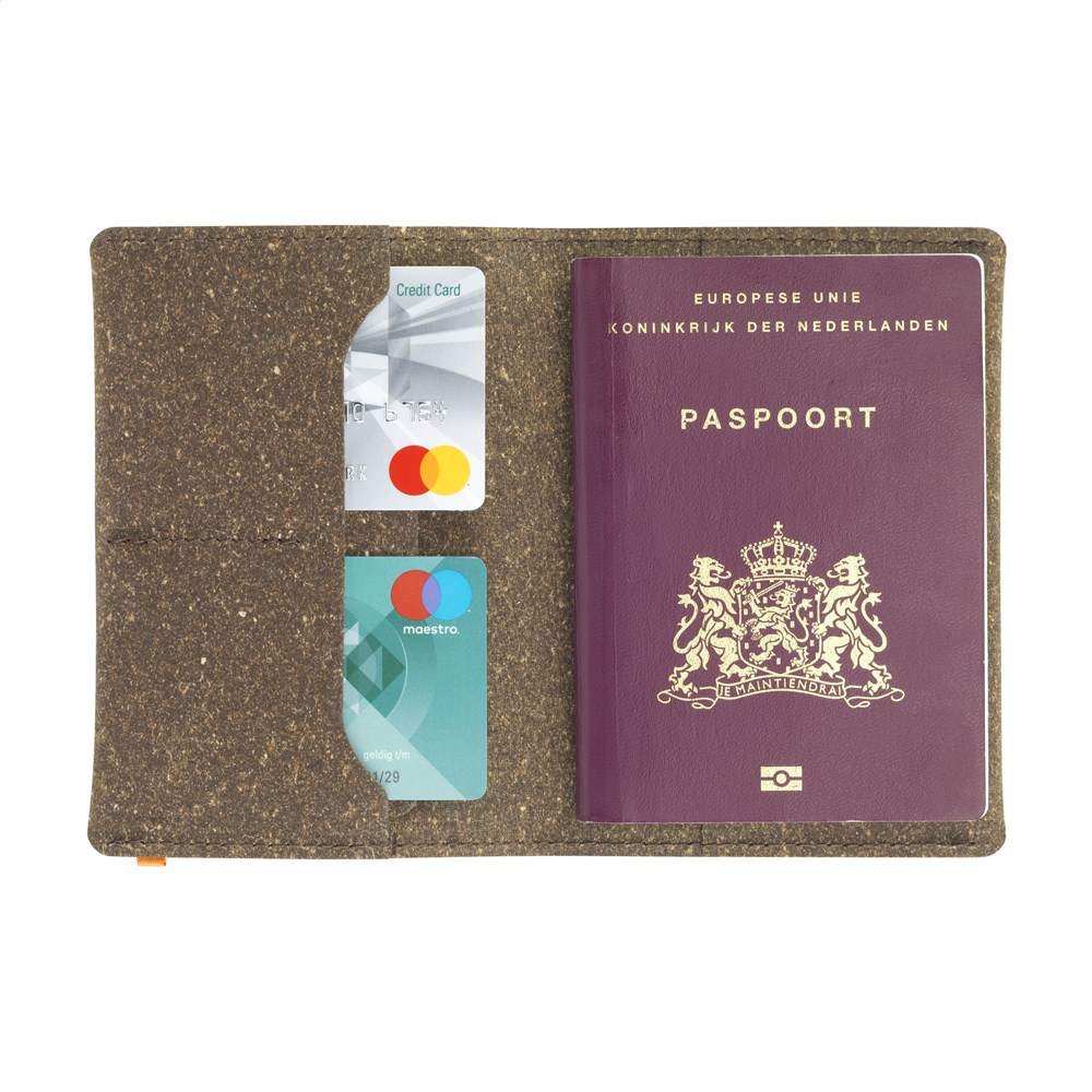 Recycled Leather Passport Holder paspoorthoesje