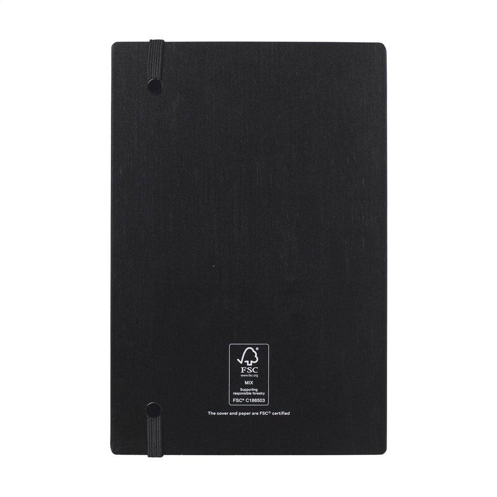 Bamboo Journal Naked Spine Notebook Black A5