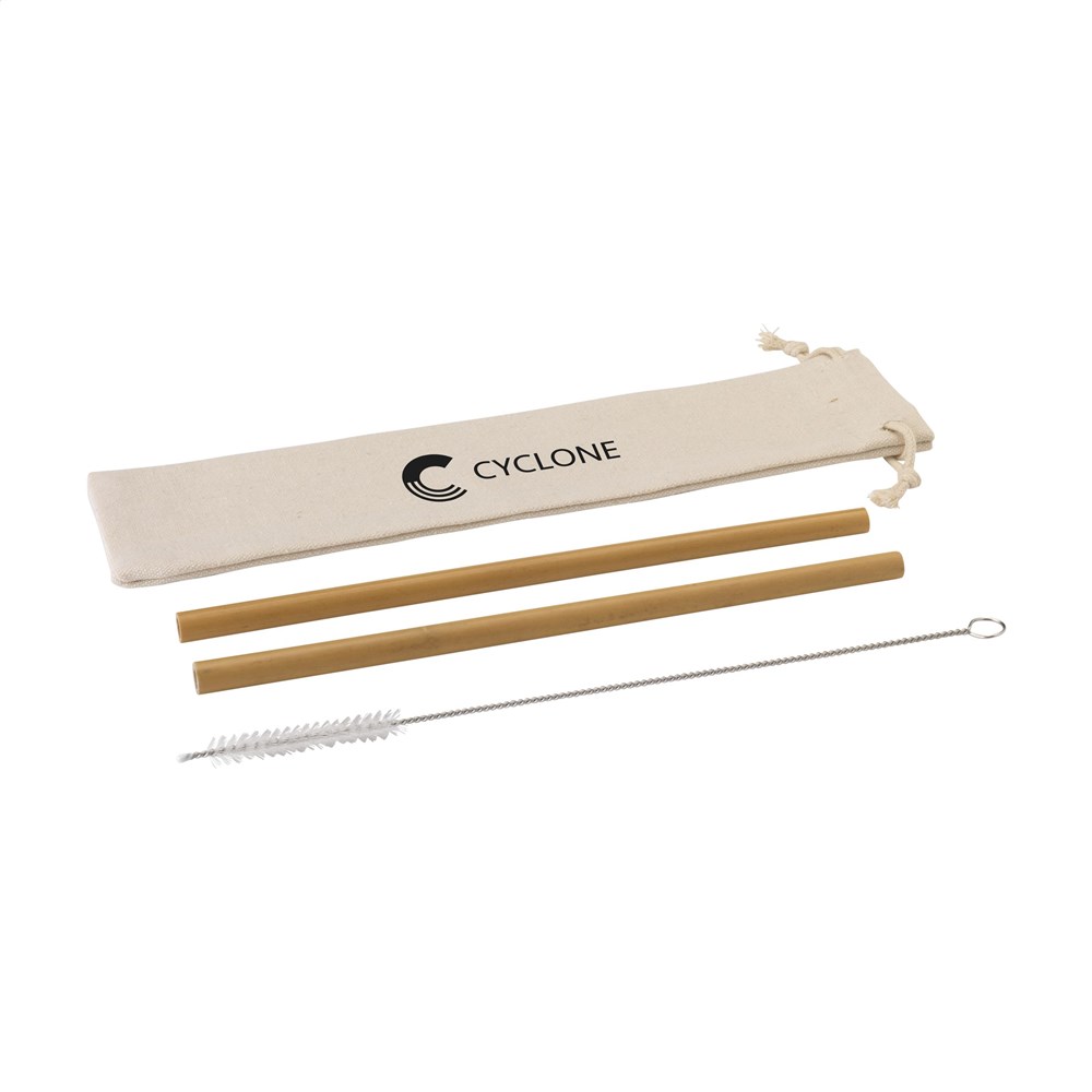 ECO Bamboe Straw Set bamboe rietjes