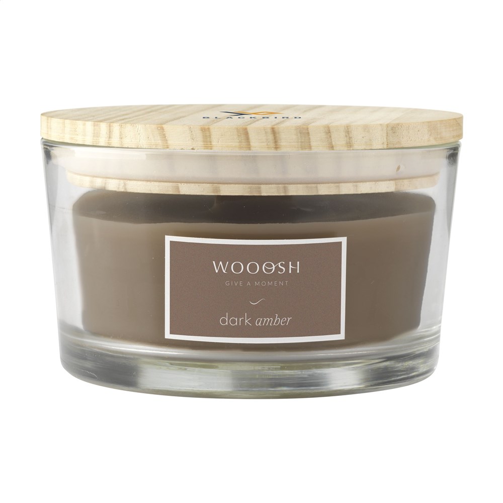 Wooosh Flame Scented Candle Dark Amber