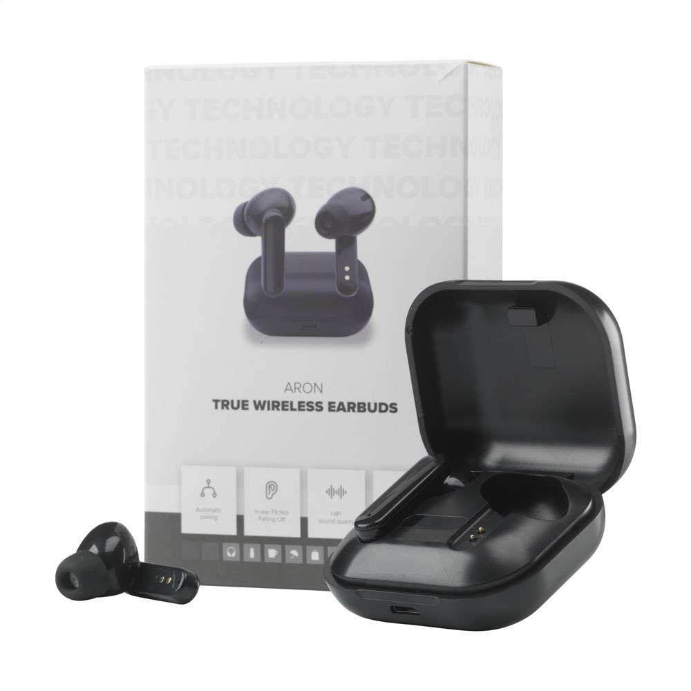 Aron TWS Wireless Earbuds in Charging Case oortjes