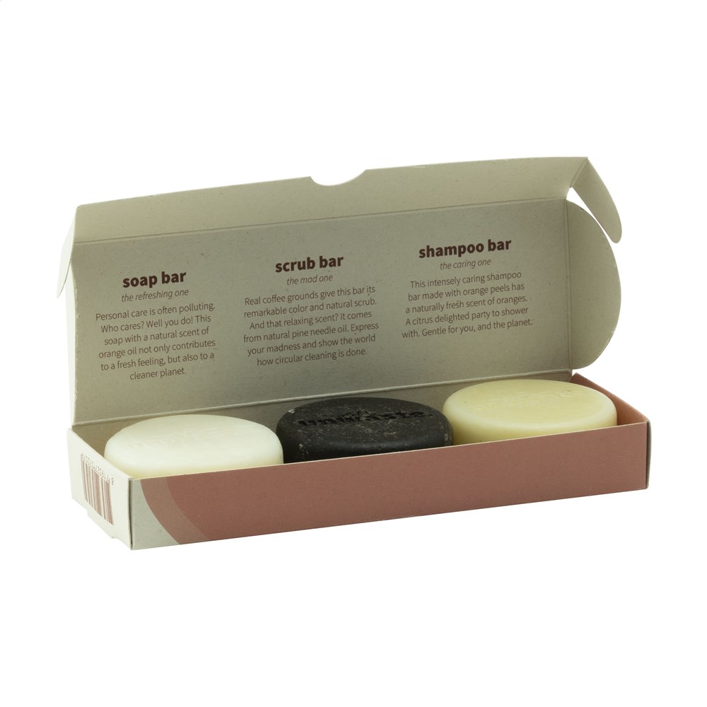 Unwaste Soap Set zeep, scrub en shampoo